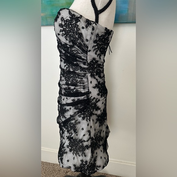 Dolce & Gabbana Y2K Black And White Tulle Lace Corset Mini Dress - Picture 2 of 16